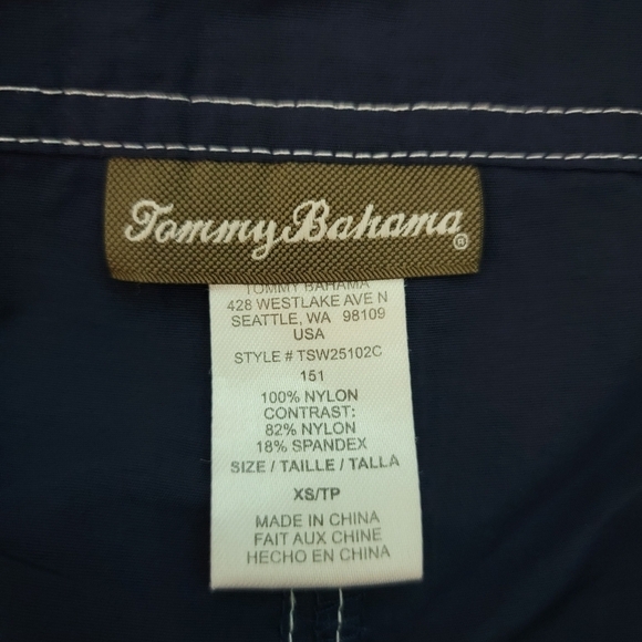 Tommy Bahama Women's Navy Blue Nylon Cargo Short Size XS Drawstring Side Pockets - Picture 7 of 9